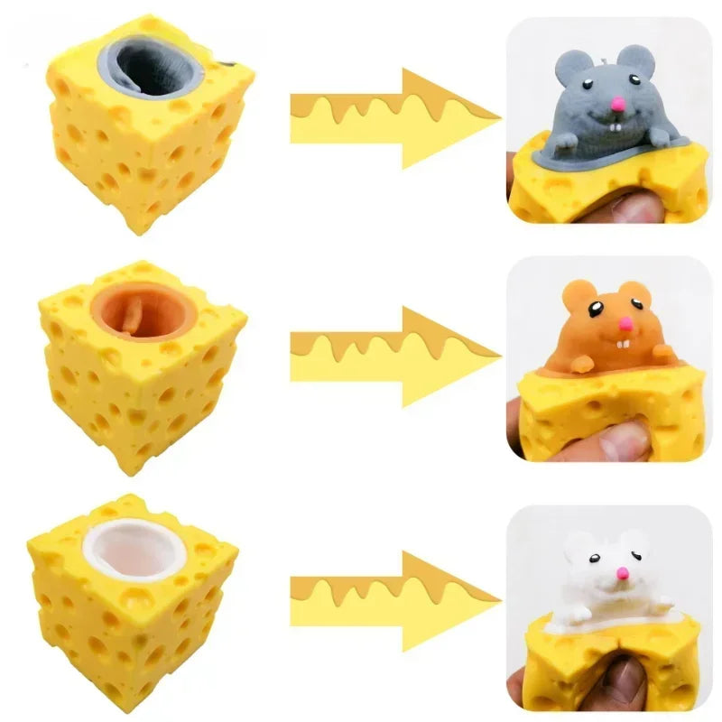 Funny Mouse and Cheese Squeeze Anti-stress Toy